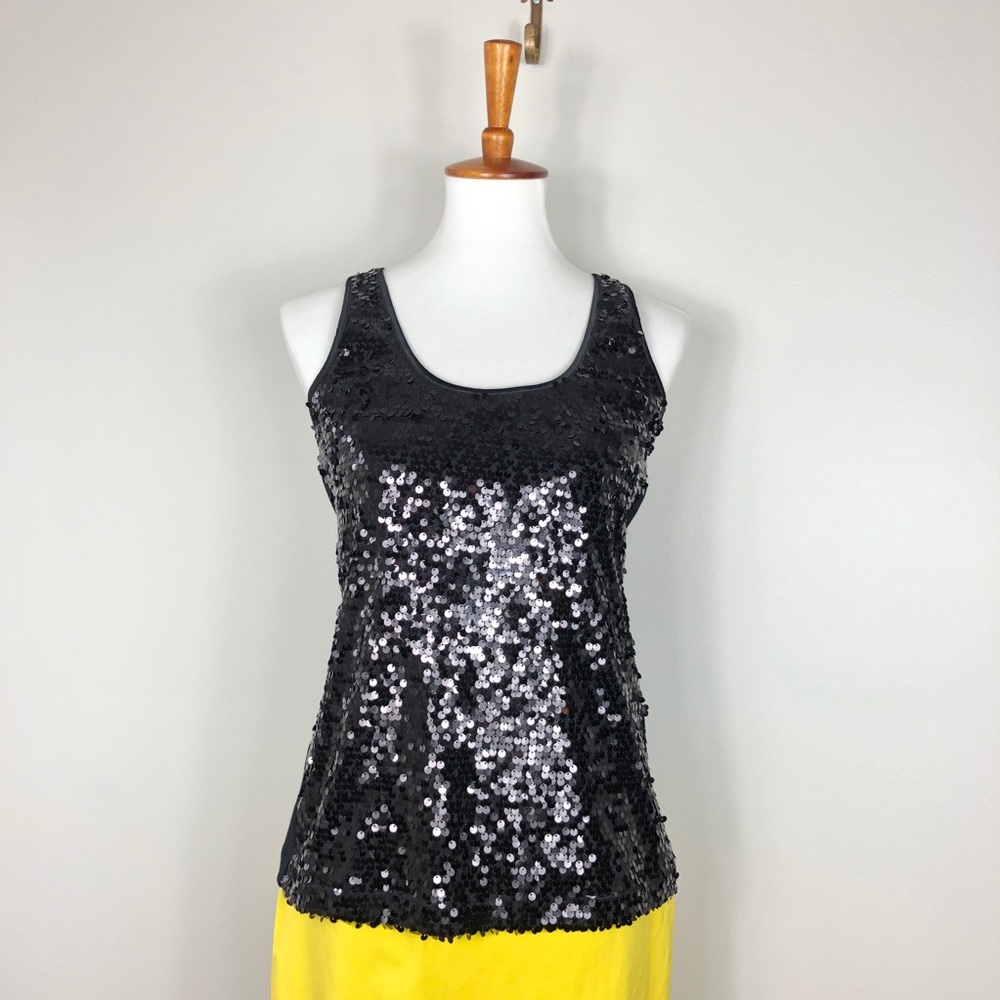 Black Express Sequined Tank